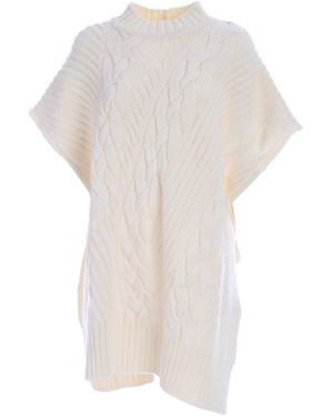 Vivetta High Neck Poncho - White