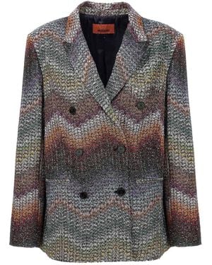 Missoni Lam And Sequin Viscose Blazer - Black