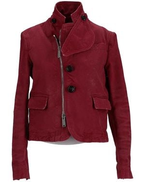 DSquared² D2 Zip-Fastening Button Jacket - Red