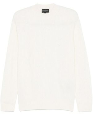 Emporio Armani Wool Crewneck Jumper - White
