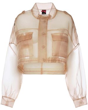 Pinko Cropped Pea Coat - Natural