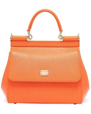 Dolce & Gabbana Small 'Sicily' Handbag - Orange