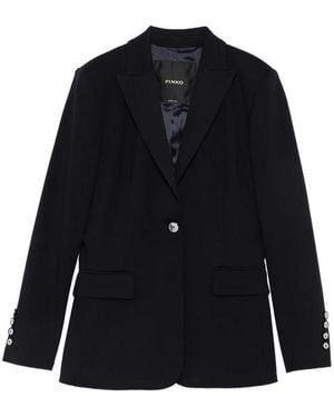 Pinko New Signum Dark Fabric Stitch Jacket - Blue