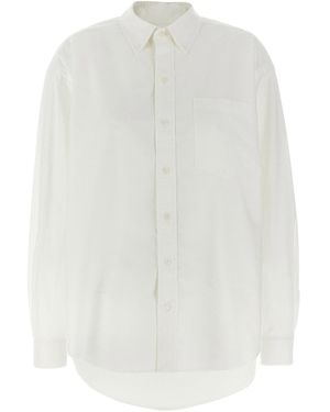 T By Alexander Wang Oxford Cotton Boyfriend Shirt - White