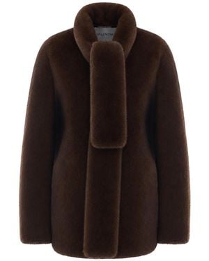VALENTINI 1972 Faux Fur Jacket - Brown