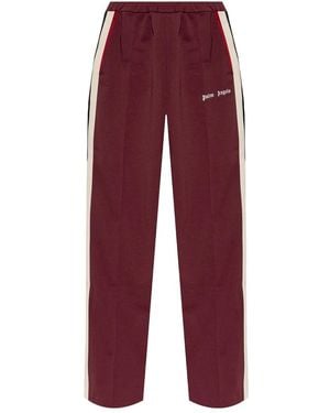Palm Angels Burgundy Track Pants - Red