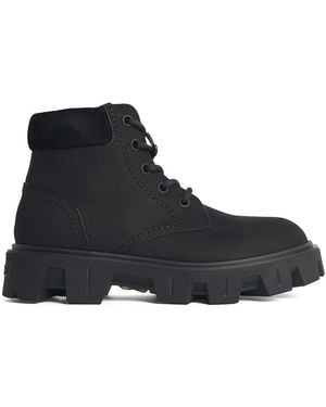 Moncler Peak City' Suede Nabuk Ankle Boots - Black
