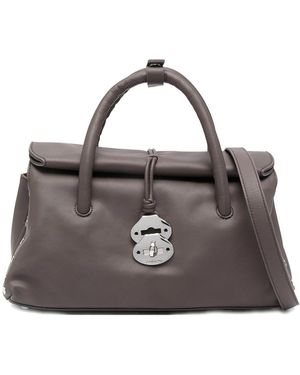 Zanellato Dotta Centauro Small Leather Handbag - Brown