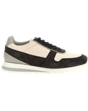 Brunello Cucinelli Leather Suede Sneakers - White