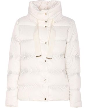 Herno 'Satin Cape' Jacket - White