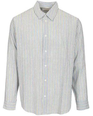 Isabel Marant Cybilio Waffle Striped Shirt - Grey