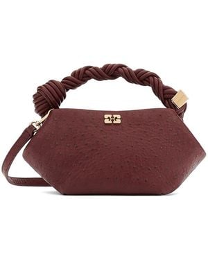 Ganni Burgundy Mini Bou Bag - Brown