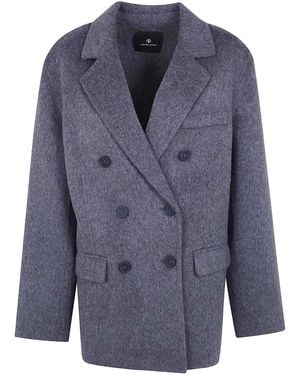 Anine Bing Langer Mantel - Blau