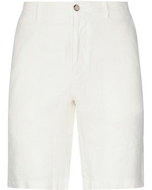 Fedeli Linen Bermuda Shorts - White