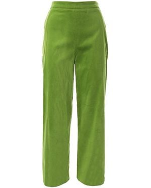 Vivetta Stretch Velvet Trousers - Green