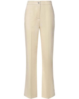 Pinko Pants With Pressed Crease - Natural