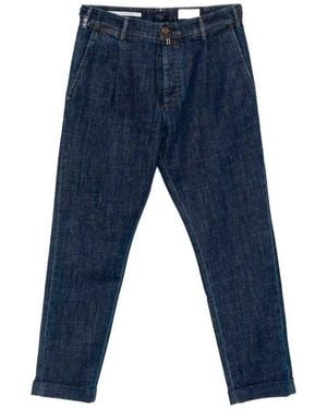 Jacob Cohen 'Henry' Cropped Slim Fit Pants - Blue