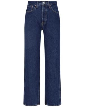 RE/DONE Straight Leg Jeans - Blau