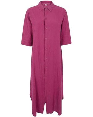 Labo.art Acca Rock Cotton Midi Dress - Pink