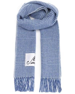 Marni Double-Face Wool Scarf - Blue