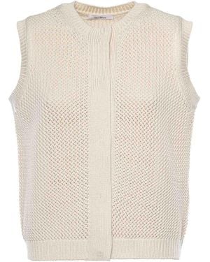 Max Mara Silk Blend Top - Natural