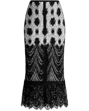 Dolce & Gabbana Chantilly Lace Skirt - Black