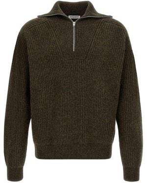 Jil Sander Half-Zip Sweater - Green