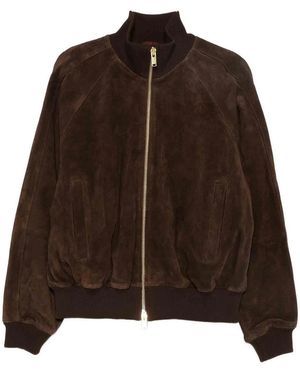 Baracuta Suede Bomber Jacket - Brown