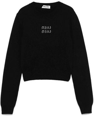 Miu Miu Cashmere Crew Neck - Black