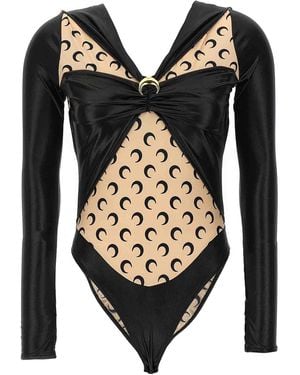 Marine Serre All Over Moon Bodysuit - Black
