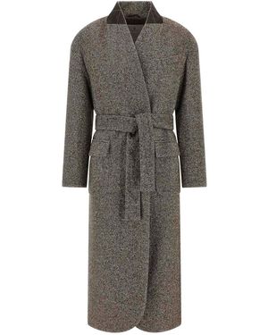 Brunello Cucinelli Single-Breasted Coat - Grey