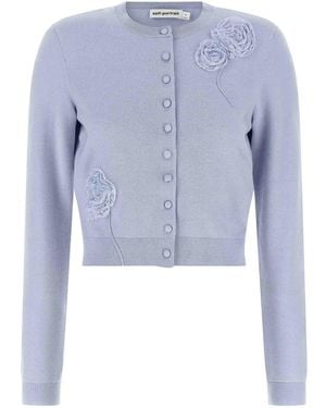Self-Portrait Cardigan - Blu