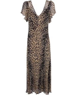 RIXO London Bexley Dress Nina Leopard - Orange