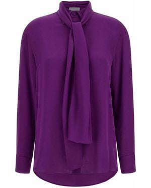 Balenciaga Shirt With Scarf - Purple