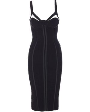 Elisabetta Franchi Logo Dress - Blue