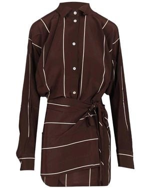 Bondi Born Orta Silk Mini Dress - Brown