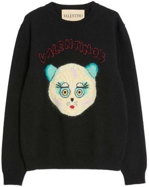 Valentino 'Le Chat De La Maison' Sweater - Black