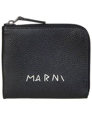 Marni Zip Around Wallet - Black