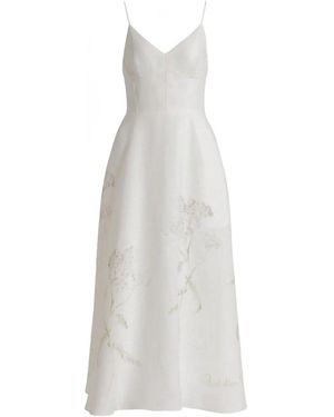 Alberta Ferretti Suspender Dress - White