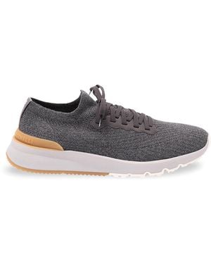 Brunello Cucinelli Knit Sneakers - Gray