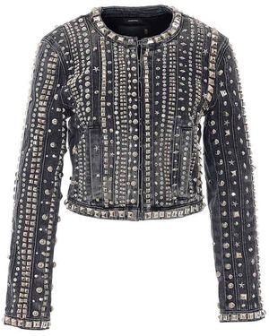 R13 Studded Hook Denim Jacket - Black