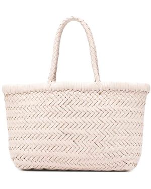 Dragon Diffusion Mini Flat Gora Handbag - Natural