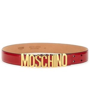 Moschino Leather Belt - White