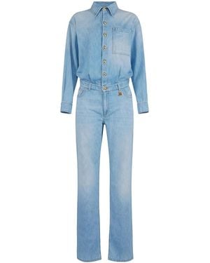 Elisabetta Franchi Denim Jumpsuit - Blue