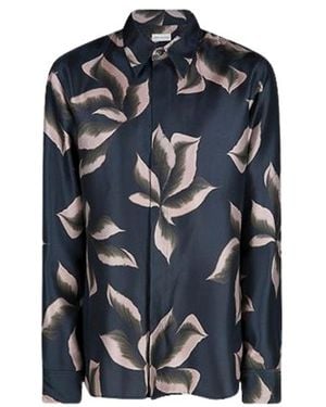 Dries Van Noten Silk Shirt With Print - Blue