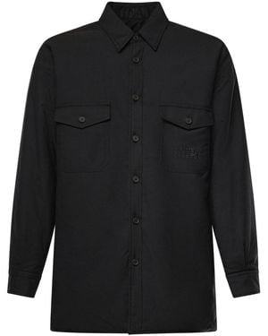 MM6 by Maison Margiela Wool Blend Shirt - Black