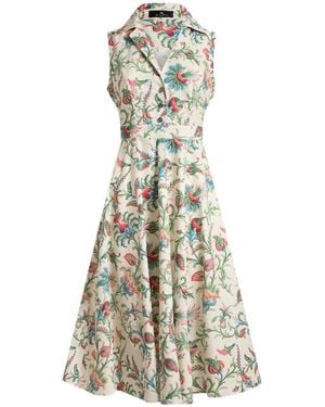 Etro Cotton Midi Shirt Dress - White