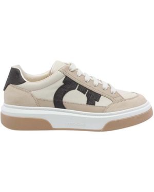 Ferragamo Gancini Low Trainers - White