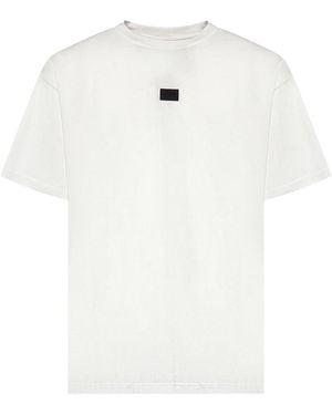 MM6 by Maison Margiela Cotton T-Shirt With Logo - White