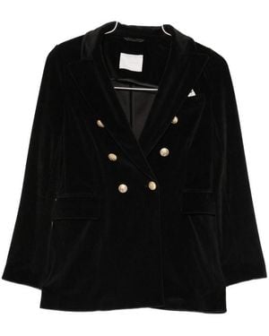 Circolo 1901 Cotton Double-Breasted Jacket - Black